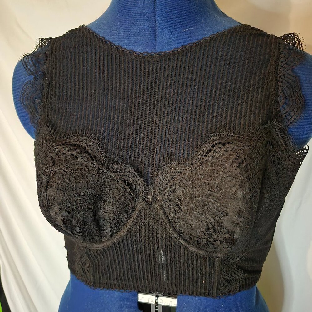Victoria's Secret sheer lacy black bra - 34DD